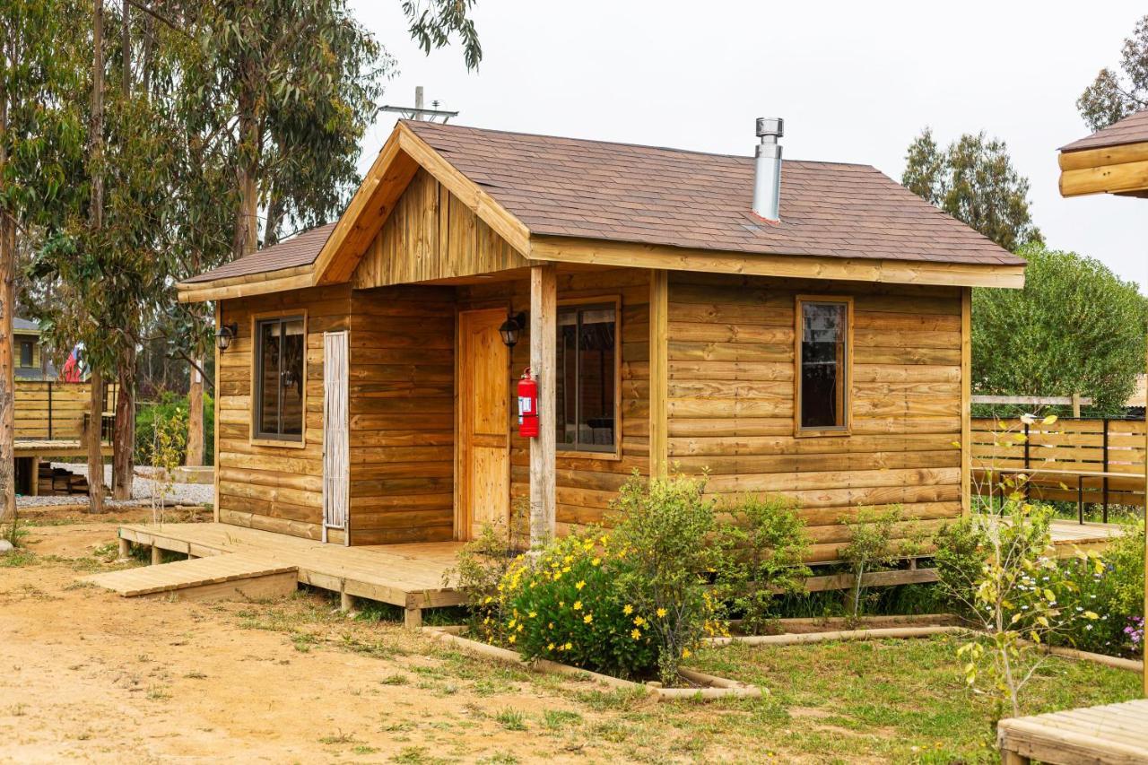 Cabana En Tunquen Con Parrilla, Fogon, Piscina Y Bosque Экстерьер фото