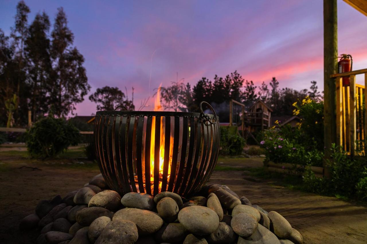 Cabana En Tunquen Con Parrilla, Fogon, Piscina Y Bosque Экстерьер фото