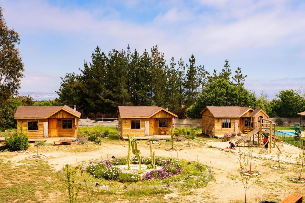Cabana En Tunquen Con Parrilla, Fogon, Piscina Y Bosque Экстерьер фото