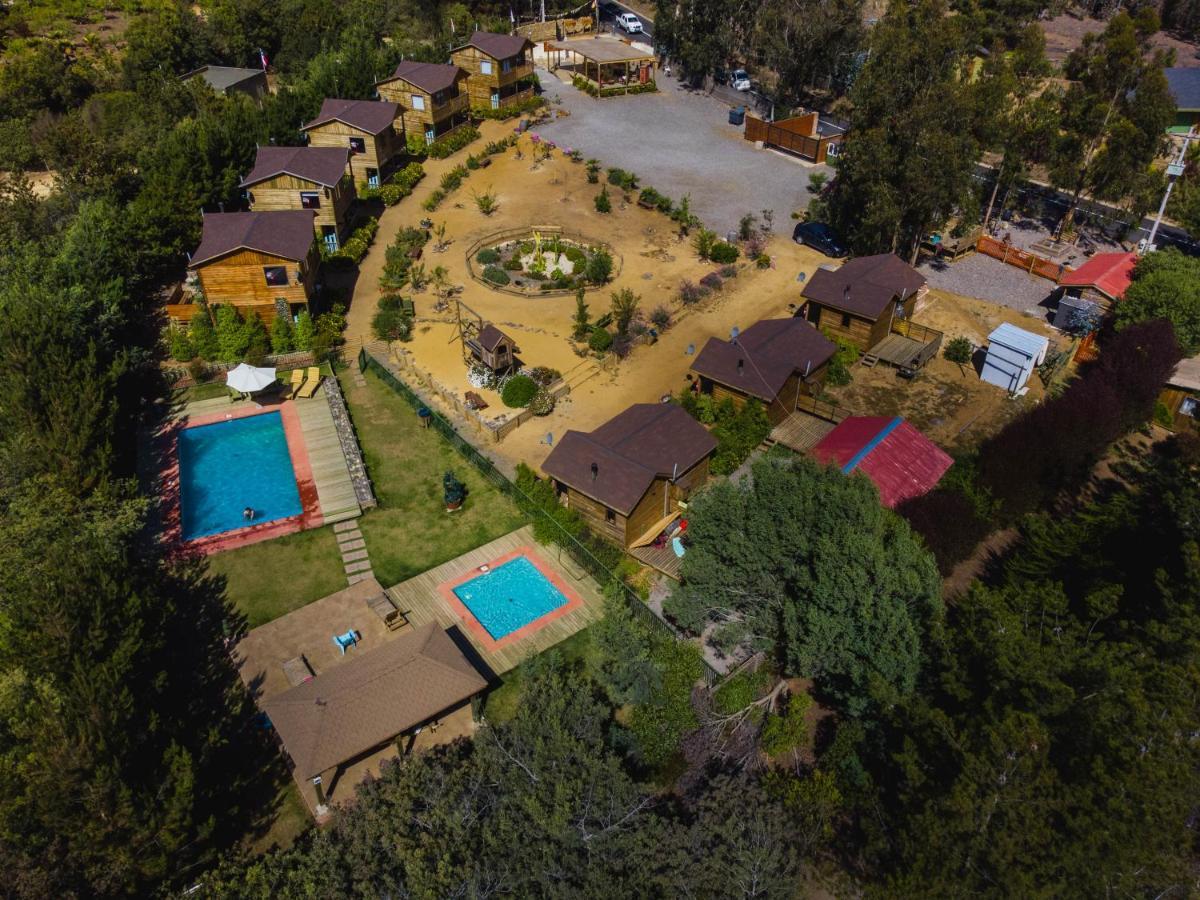 Cabana En Tunquen Con Parrilla, Fogon, Piscina Y Bosque Экстерьер фото